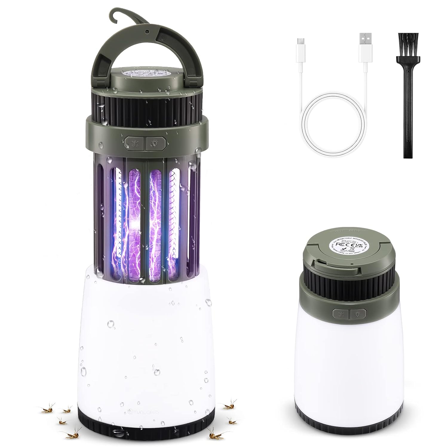 Bug Zapper Outdoor Electric, YUNLIGHTS Rechargeable Fly Zapper Mosquito