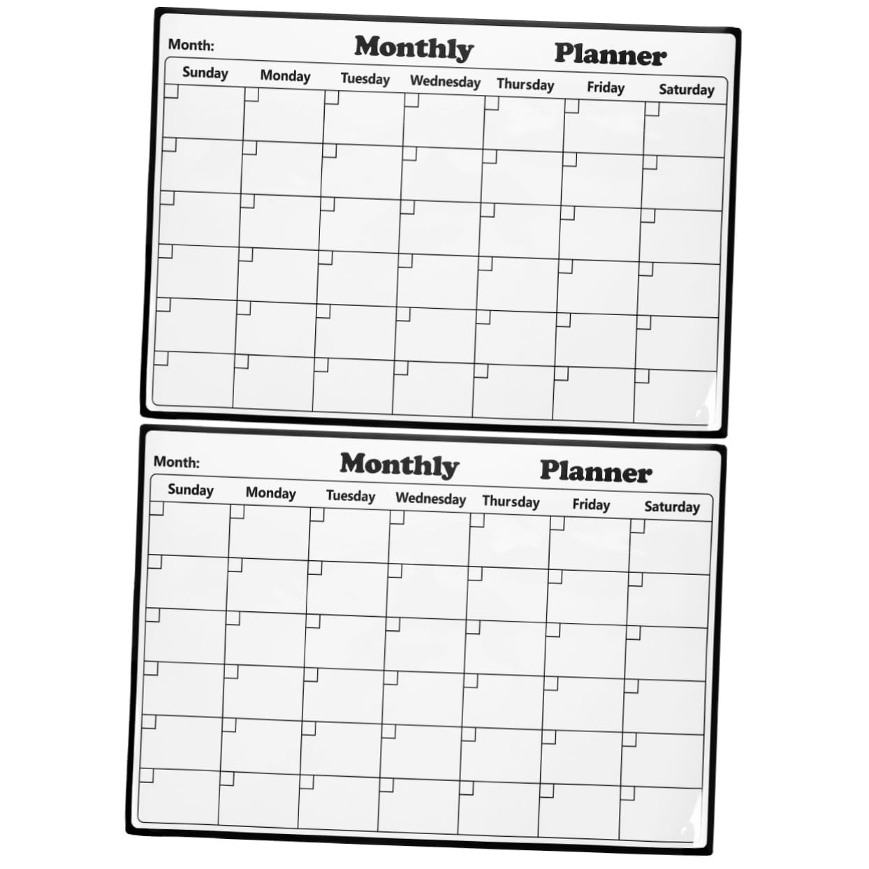 Tofficu 2stücke Magnetisches Kühlschrankkalender-whiteboard Abwischbarer Planer Für Termine Und Notizen Format Praktisch Und Wiederverwendbar Für Familienorganisation Und