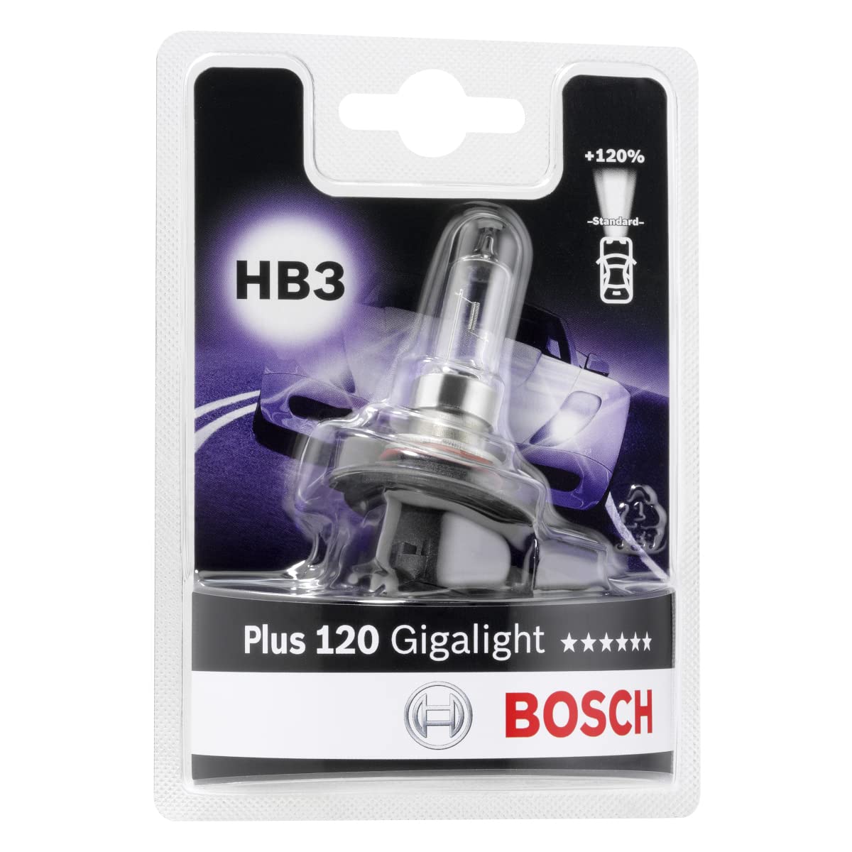 Bosch HB3 (9005) Plus 120 Gigalight headlight bulb - 12 V 60 W P20d - 1 bulb