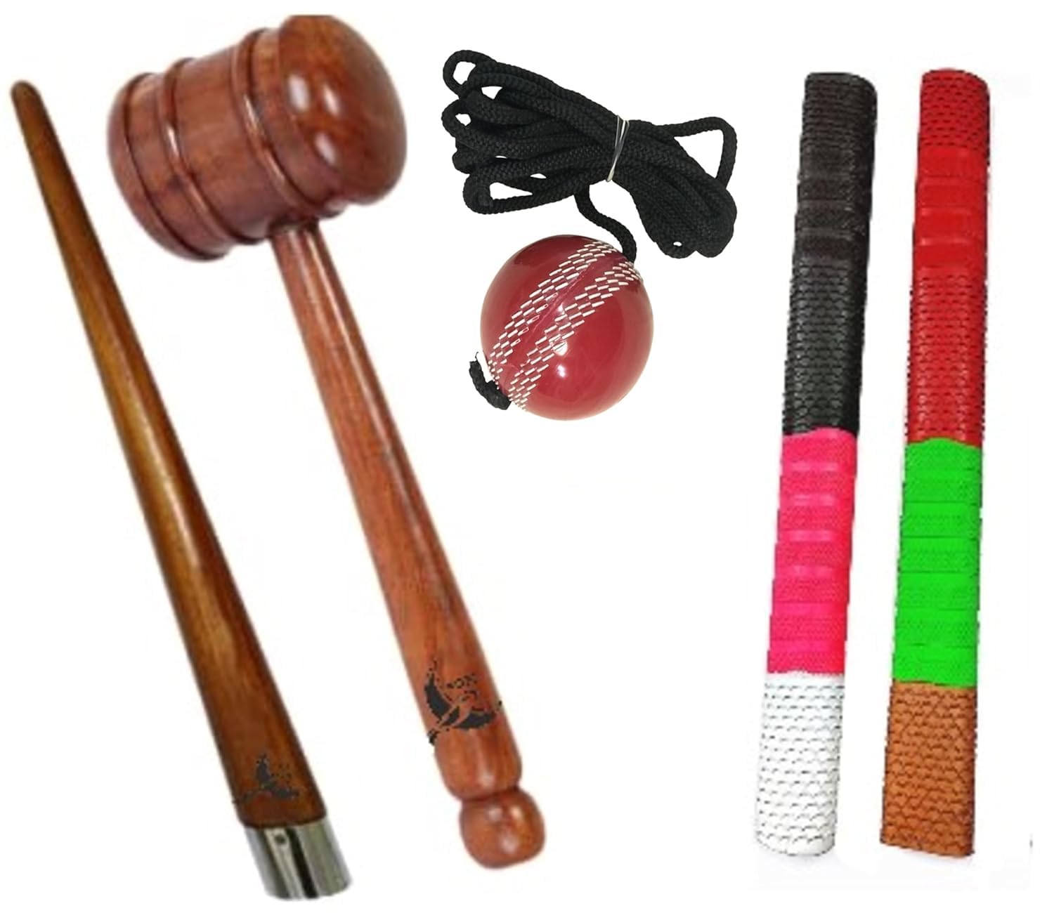 KOEL Cone Hanging Ball Hard Bat Wooden Mallet Hammer || Three Bat Grip || Ball Hammer_Combo_Knocking_Ball (B0CTGFD8JG) Amazon Price History, Amazon Price Tracker