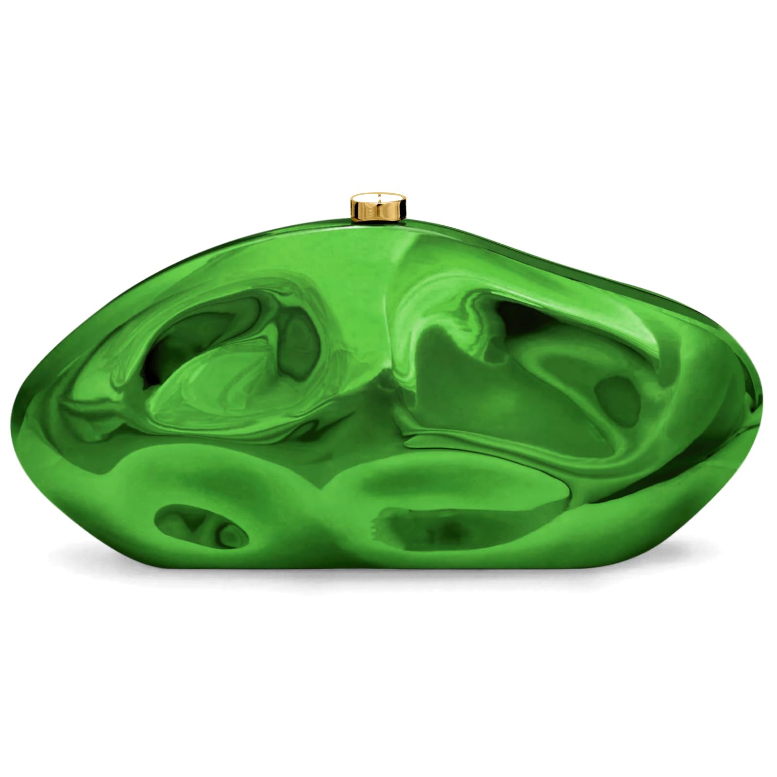 Acrylic Clutch Purse for Women Evening Bag, Irregular Shell Acrylic Purse Box Clutch with Chain for Party Wedding Prom