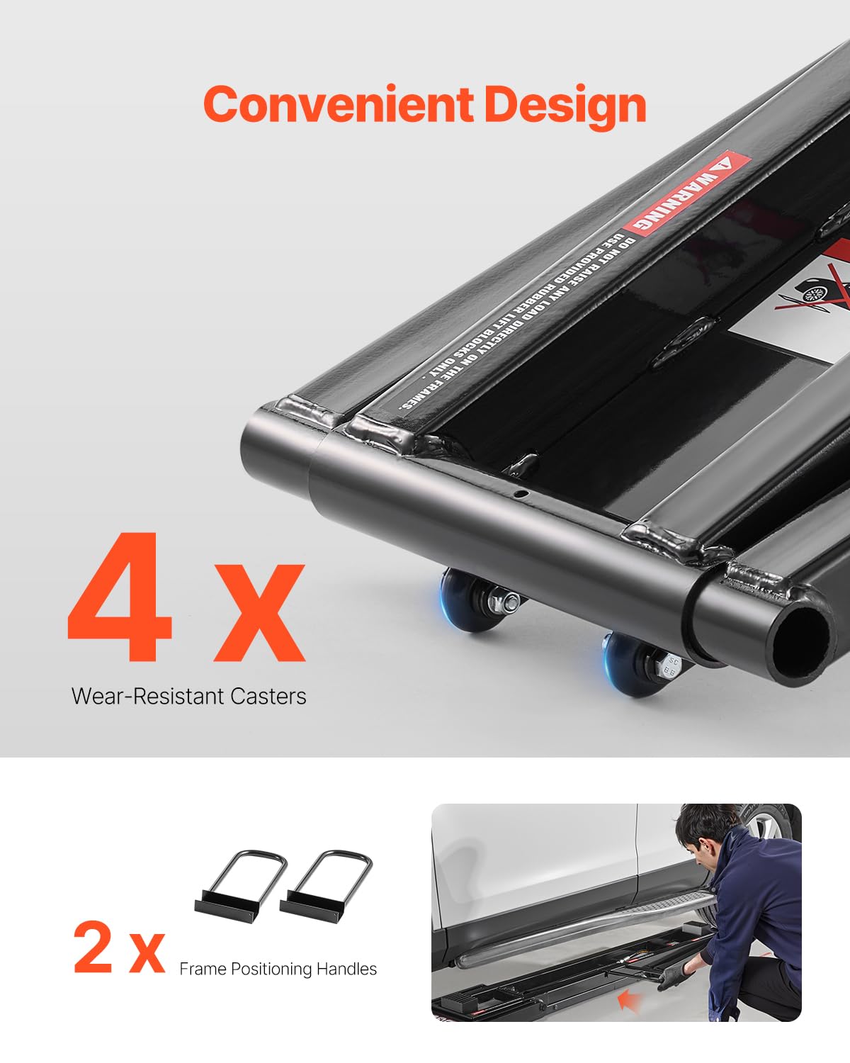 VEVOR Pont Élévateur Capacité 3175,1 kg, Lève-Voitures Réglable sur 3 Niveaux, Hauteur de Levage de 74,8 cm, avec Télécommande, Verrouillage Automatique, 4 Patins en Caoutchouc et 4 Colonnes, Garage