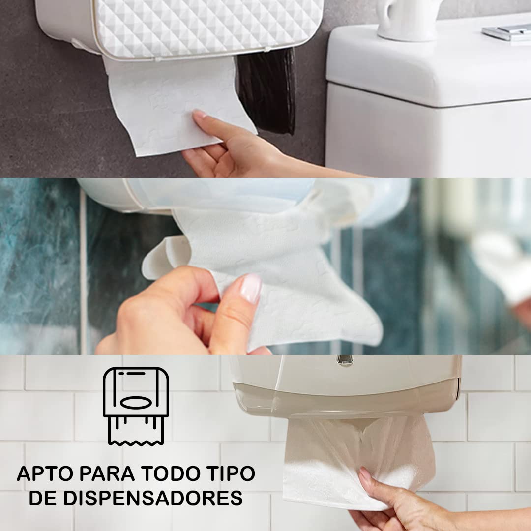 Asciugamani di carta a zigzag, confezione da 6000 pezzi | Asciugamani per dispenser laminati, doppio strato, alta grammatura