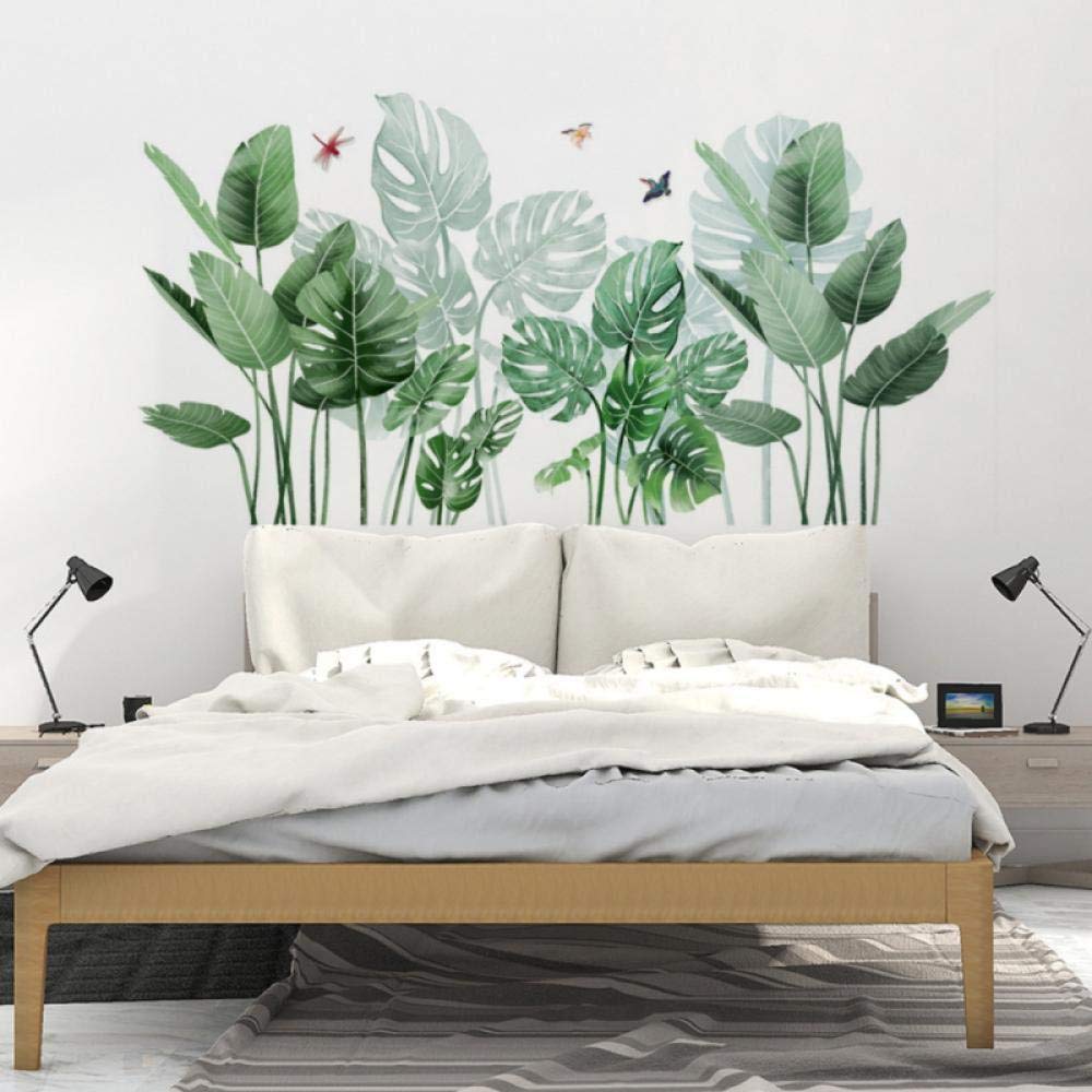 Adesivi Murali Piante Tropicali Verde - 2 Pezzi 30x60cm, Rimovibili Per Soggiorno E Camera - Foto 9