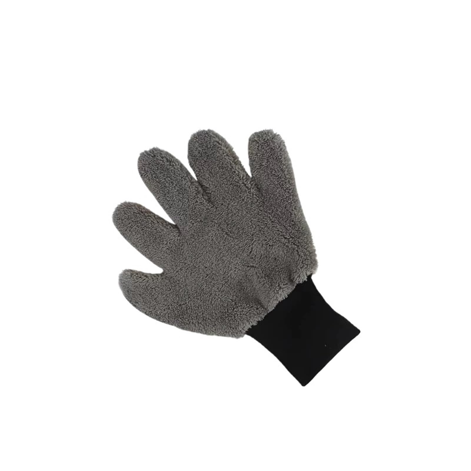 HEUchuan Fleece Car Wash Gloves 2 Pieces Plush Bear Paw Car Wash Glove - 5-Finger, Foaming & Scratch-Free Cleaning Mitt(Grey)