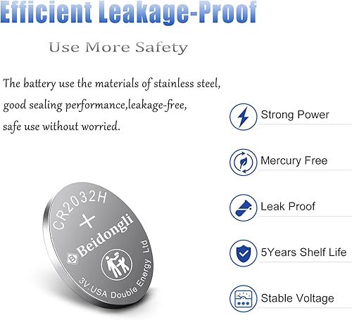 Miniatura 3 de Baterías CR2032 3v batería de litio cr2032 para control remoto sin llave, paquete de 30