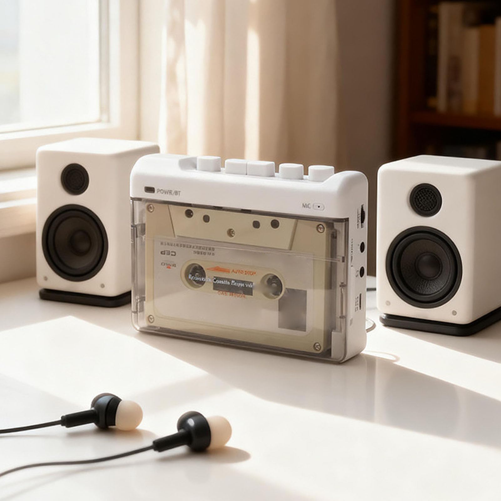 Przenośny Odtwarzacz Kaset Magnetofonowych Bluetooth, Kompaktowy Rozmiar,