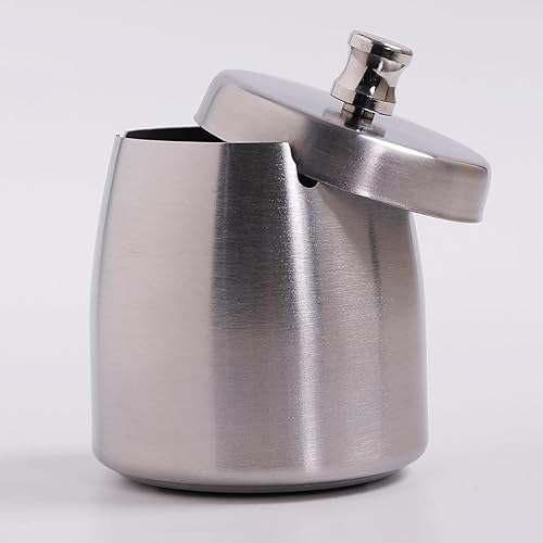 Miniatura 74 de Cenicero con tapa para cigarrillos, de acero inoxidable, sin humo, sin olor, resistente al viento, ceniceros para el hogar, oficina, mesa, exterior