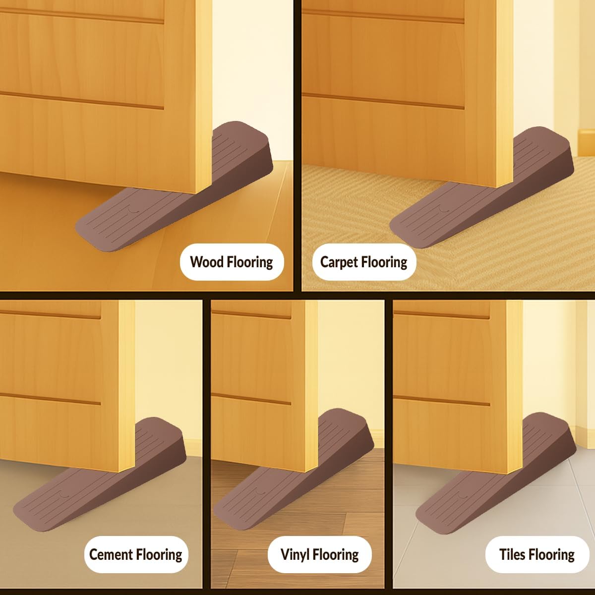 Heavy Duty Door Stoppers - Non Slip & Secure -2 Heavy Duty Door Stoppers - Non Slip & Secure -2