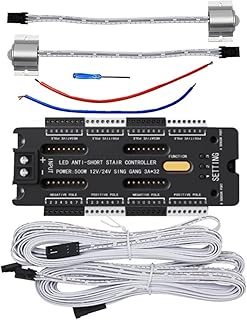 Controlador de luz para escaleras, Controlador De Sensor De Movimiento LED For Escaleras, Atenuación De 32 Canales, Iluminación Nocturna Interior, Controlador De Cinta LED De 12 V/24 V For Escaleras P