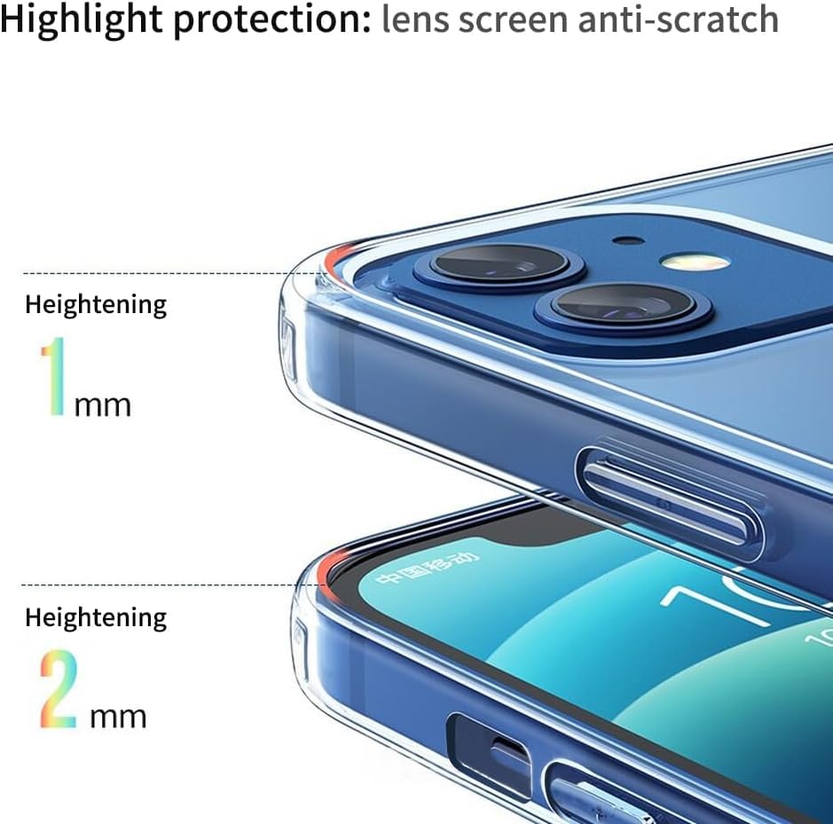 Image of DIZORO Crystal Clear Magnetic Compatible with iPhone 12 /12 Pro Case with Anti-Yellow Anti-Scratch Shockproof Transparent Cover