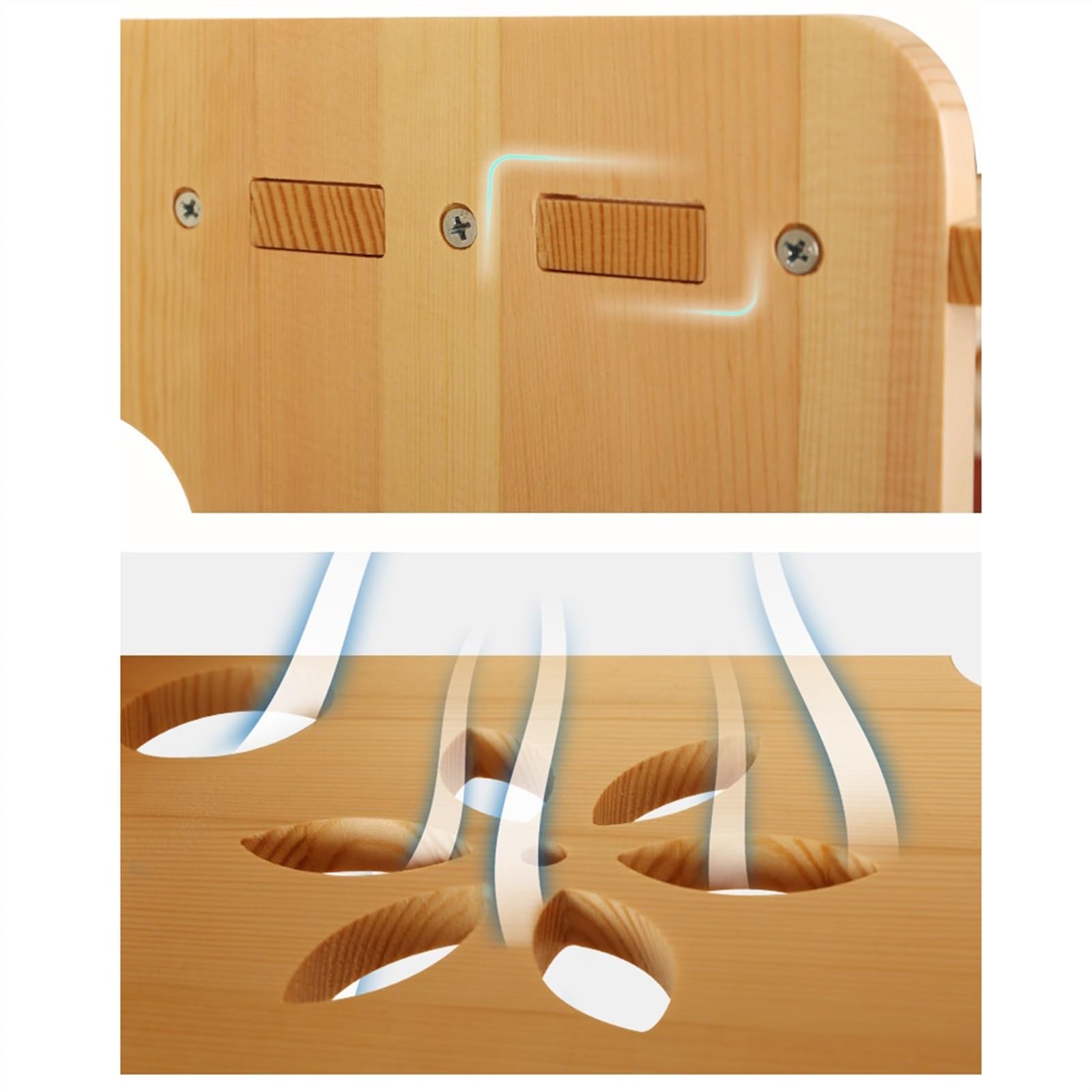 Kabelmanagement Box Router-Aufbewahrungsbox aus massivem Holz, frei stanzbare Steckdosen-Aufbewahrungsbox, kabelloses WLAN, leichte Katze, Set-Top-Box-Rack Kabelbox (Size : 30cm)