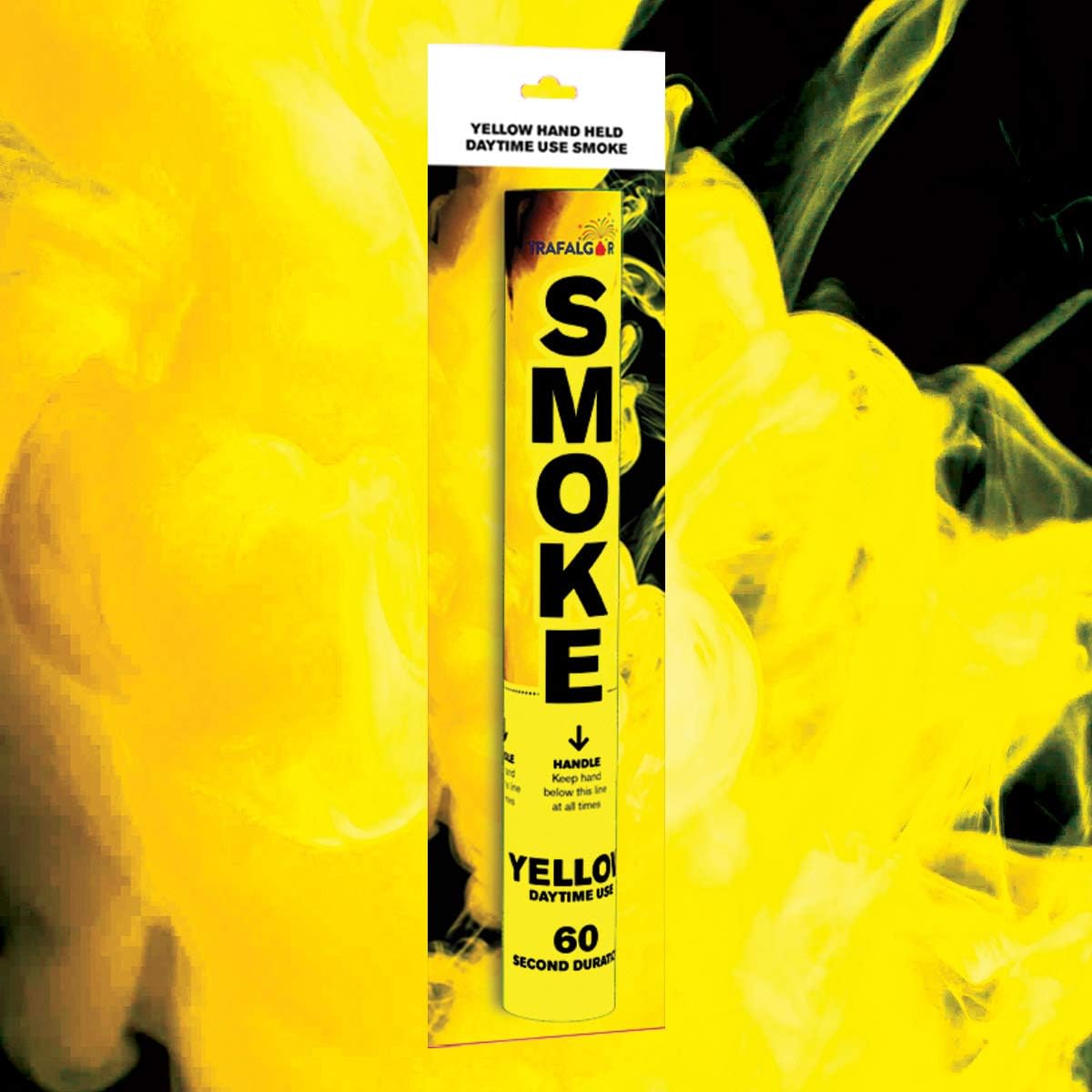 Party Ring Pull Handheld Daytime Smoke for Paintball, Weddings, Photoshoots & Special Effects (Yellow)