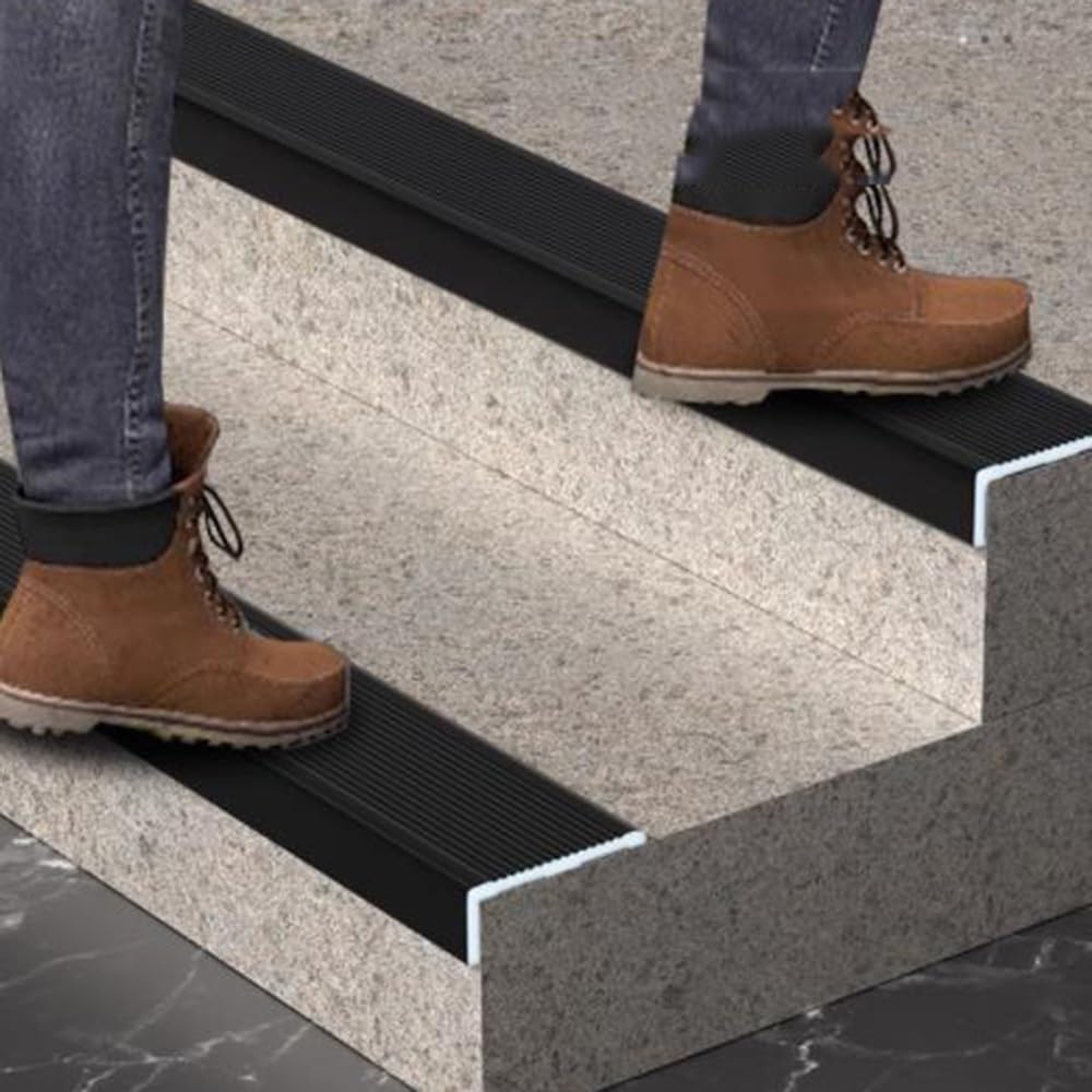 90cm Perfil De Borde De Escalera Aluminio Antideslizante Borde Escalonado
