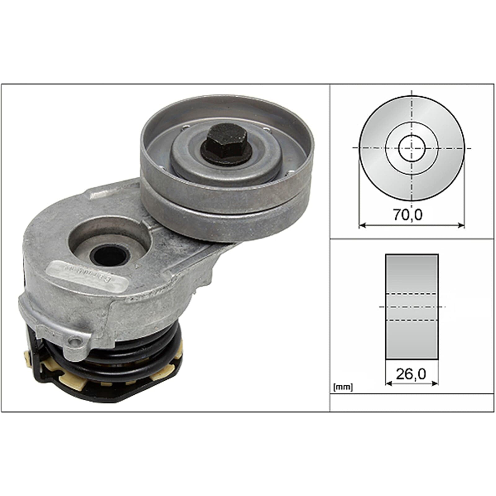 INA 534 0321 10 Brazo tensor correa poli V