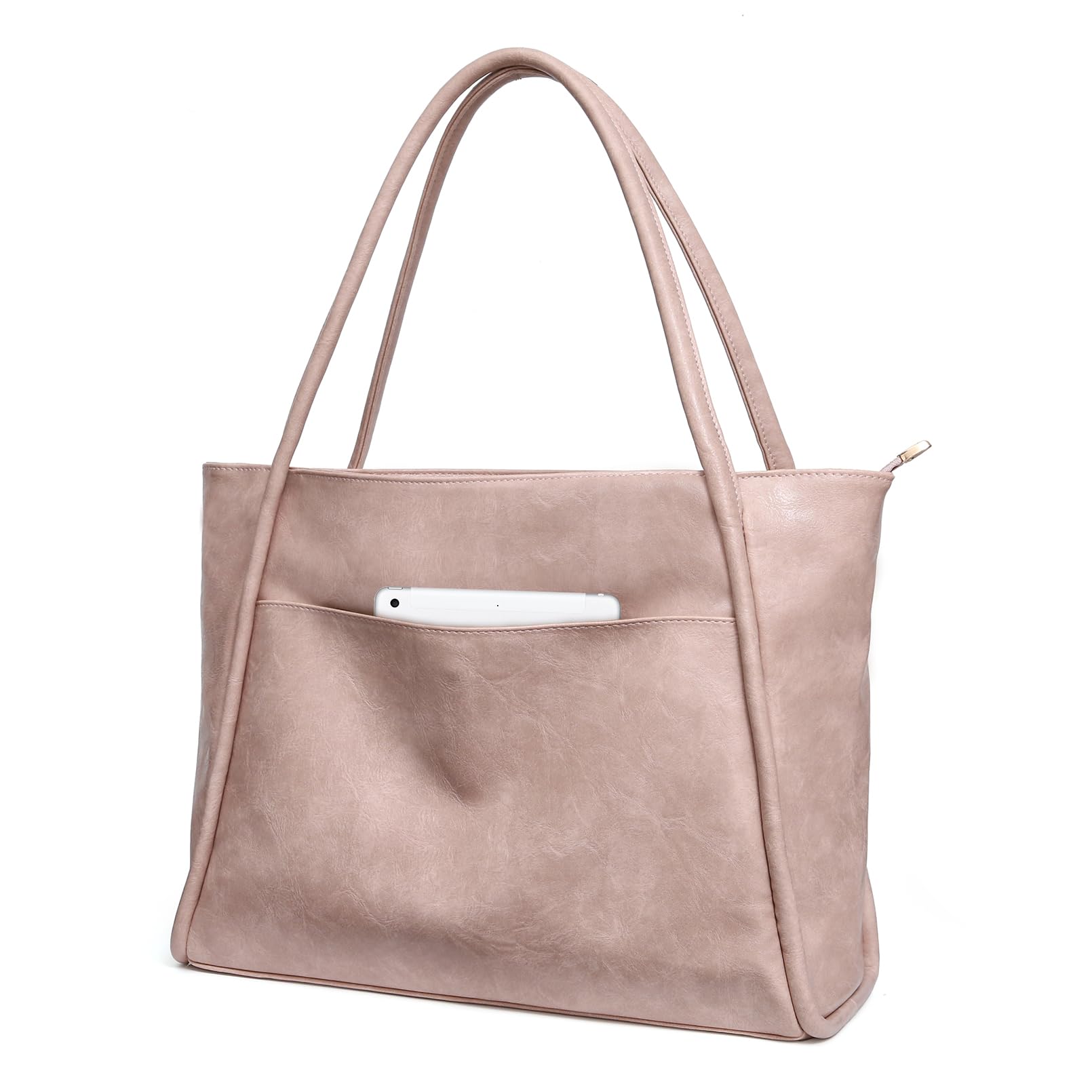 Utenwat Large Tote Bag for Women Work with Zipper 16L Vegan Leather Ladies Travel Purses and Handbags