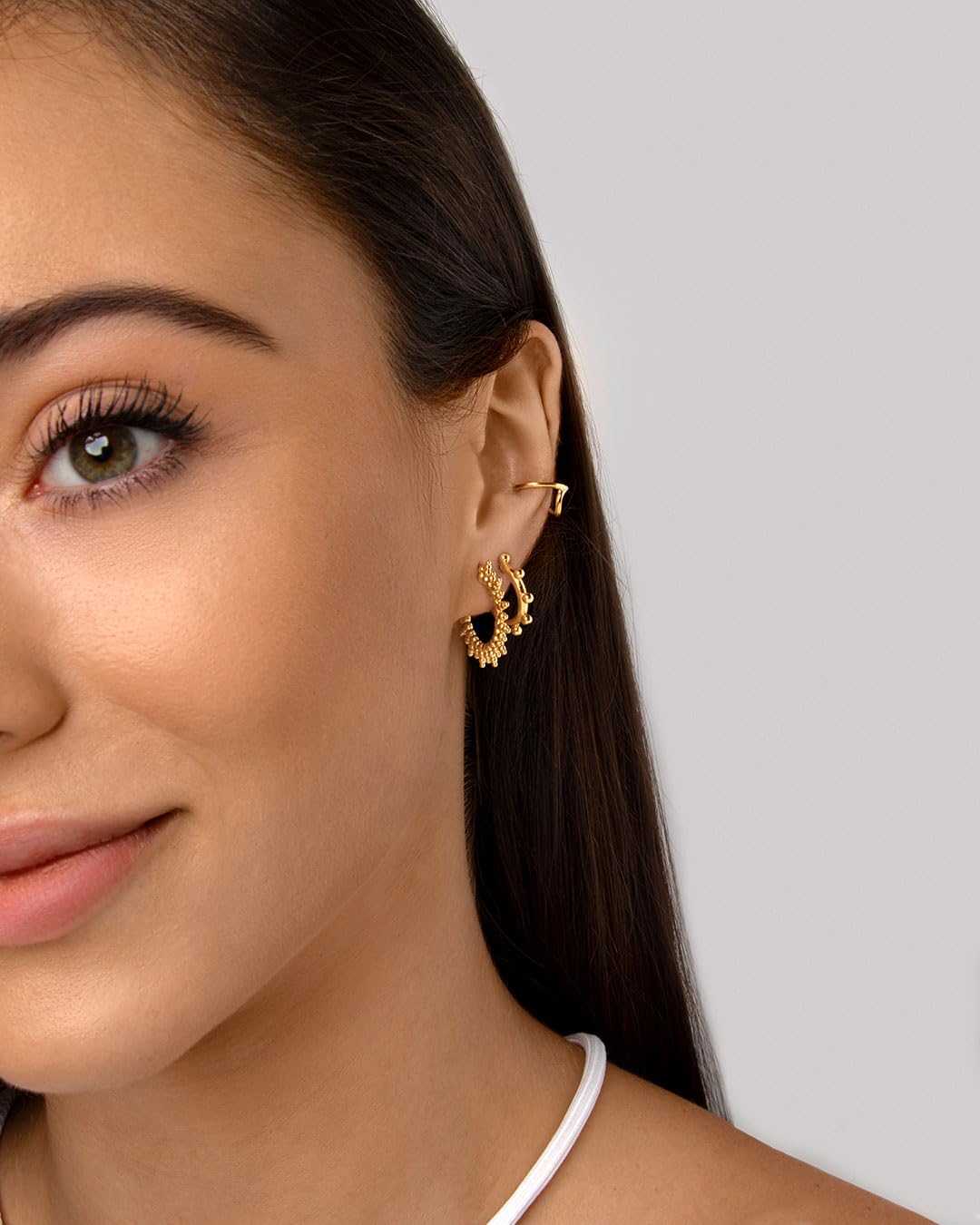 Orecchini Ankara XL. Acciaio avec Placcatura in oro 18 kt