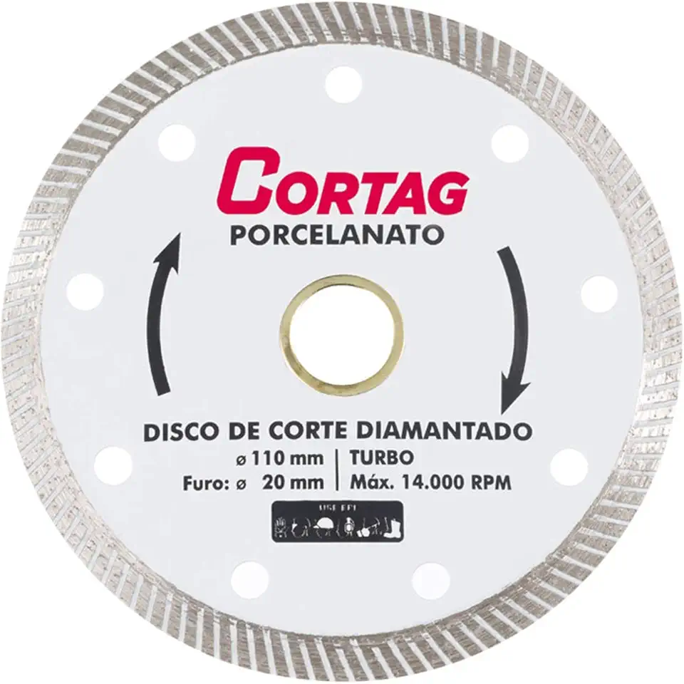 Disco Diamantado Porcelanato Plus Cortag Branco