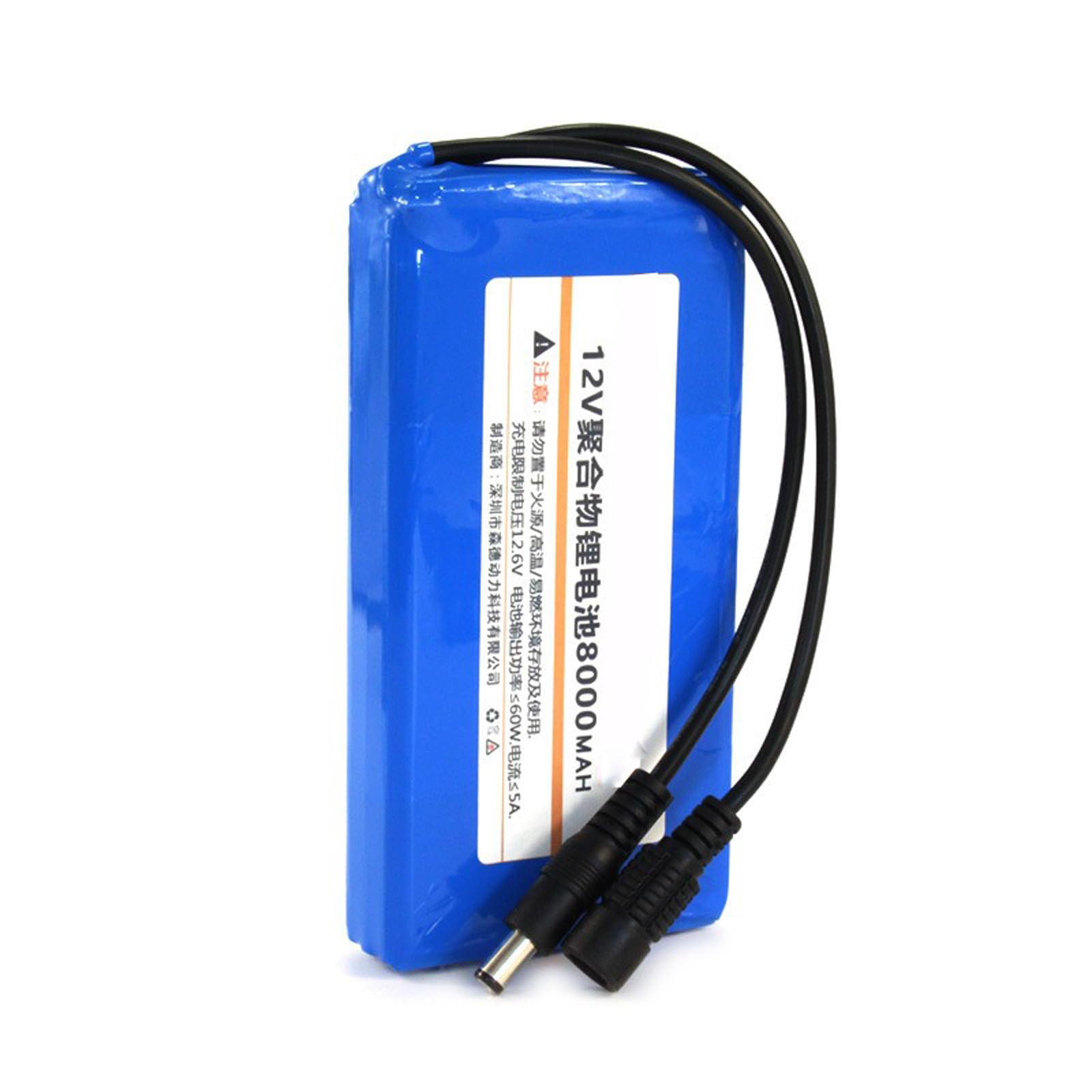 Batteria al litio 12 V, batteria ricaricabile ai polimeri 8000 mAh con porta CC per dispositivi, alimentatore di riserva portatile impermeabile