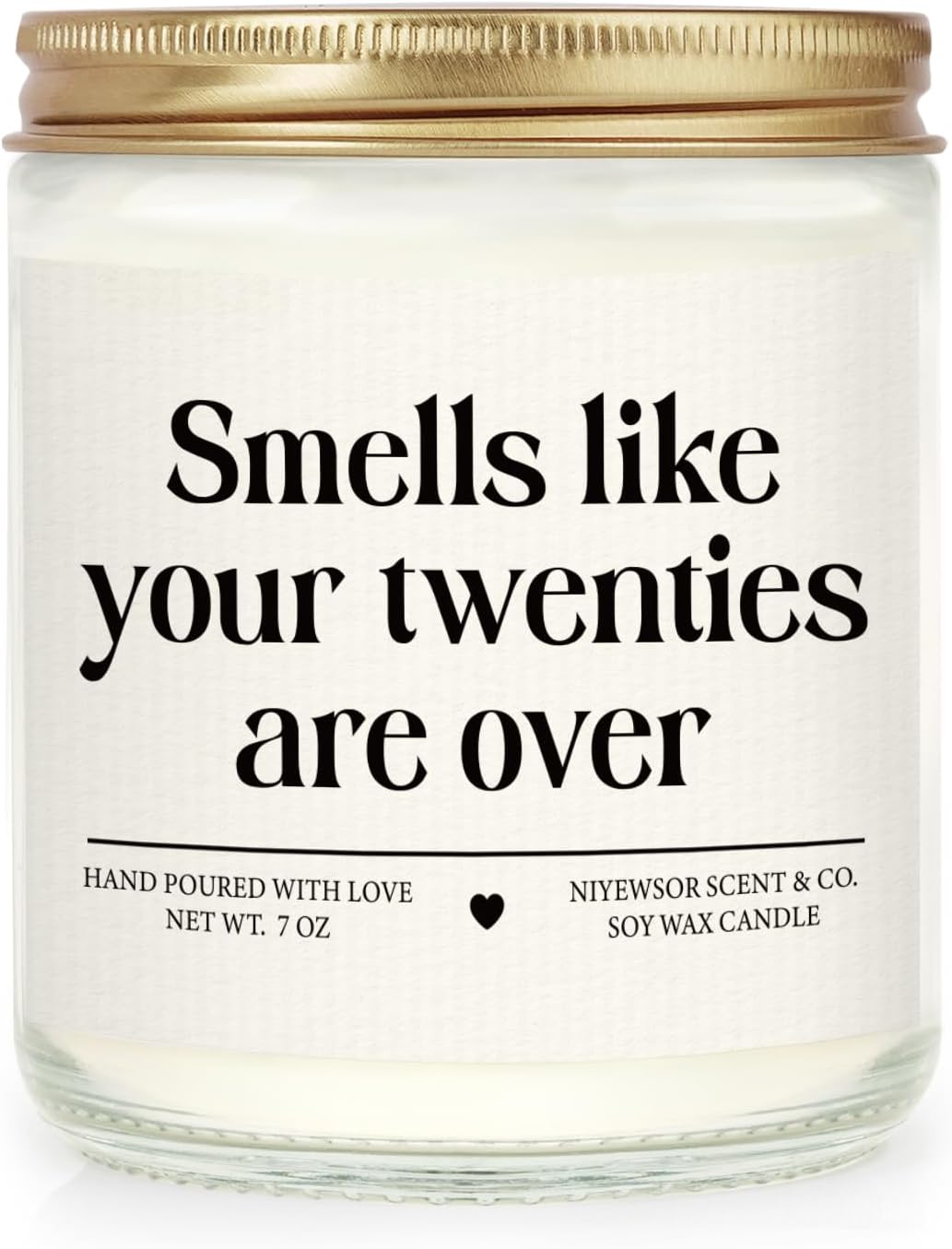 Niyewsor 30th Birthday Gifts for Women Men, Candle, Decorations, 1995 Handmade 7oz Gift for Her Him Friends Sister