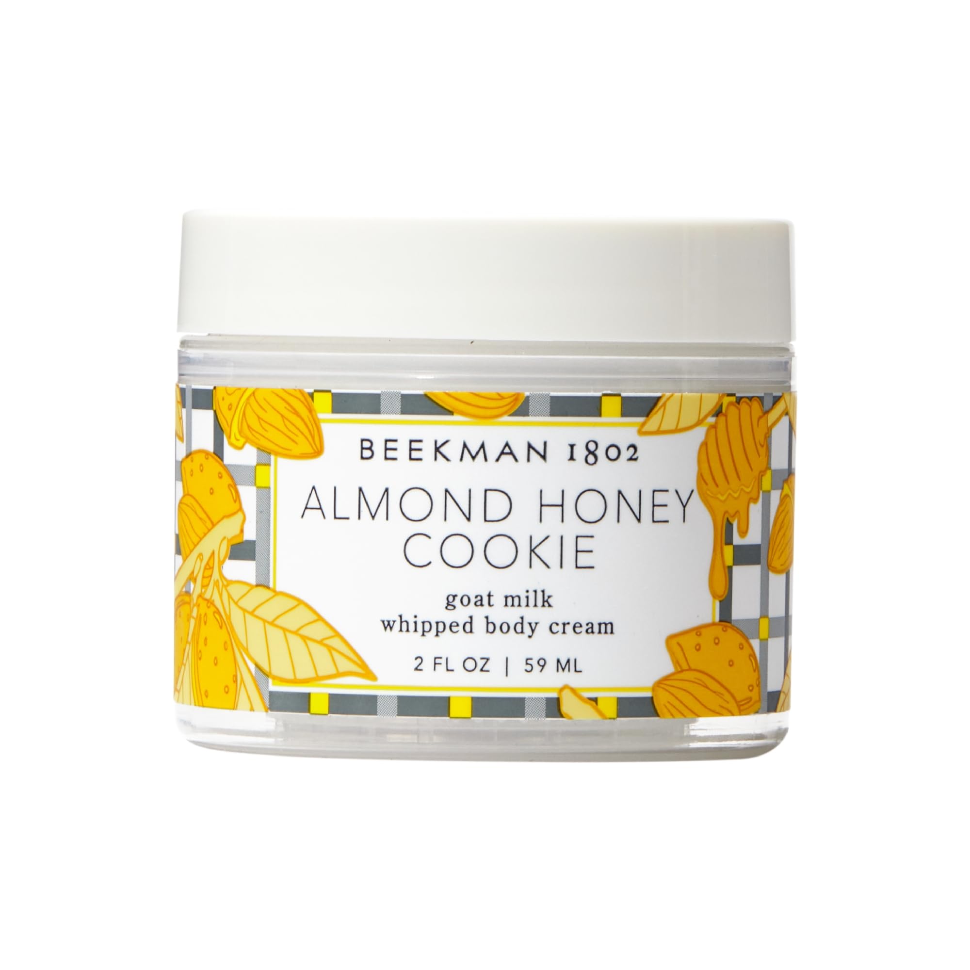 Beekman 1802 Almond Honey Cookie Whipped Body Cream - 2 oz - Moisturizes, Soothes & Softens - With Coconut Oil and Mango Seed Butter - No Irritation - Good for Sensitive Skin
