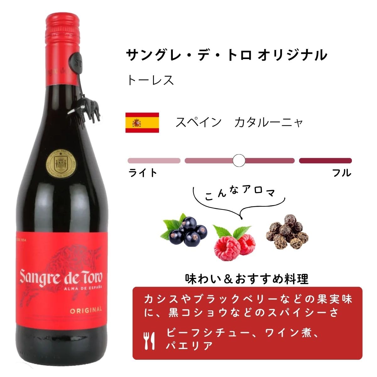 Amazon.co.jp: TORRES(トーレス) サングレ・デ・トロ [ 赤ワイン 