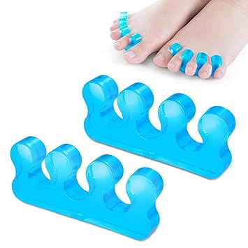 ATOM MEDTECH ATOM MEDTECH 2 Pack Silicone Gel Toe Separator for Foot Alignment Toe Spacers & Hammer Toe Corrector for Women & Men Yoga Toe Straighteners for Overlapping Toes & Bunion Relief