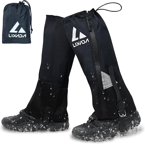 Lixada Leg Gaiters TearResistant High Leg Gaiters Rain Waterproof Snow
