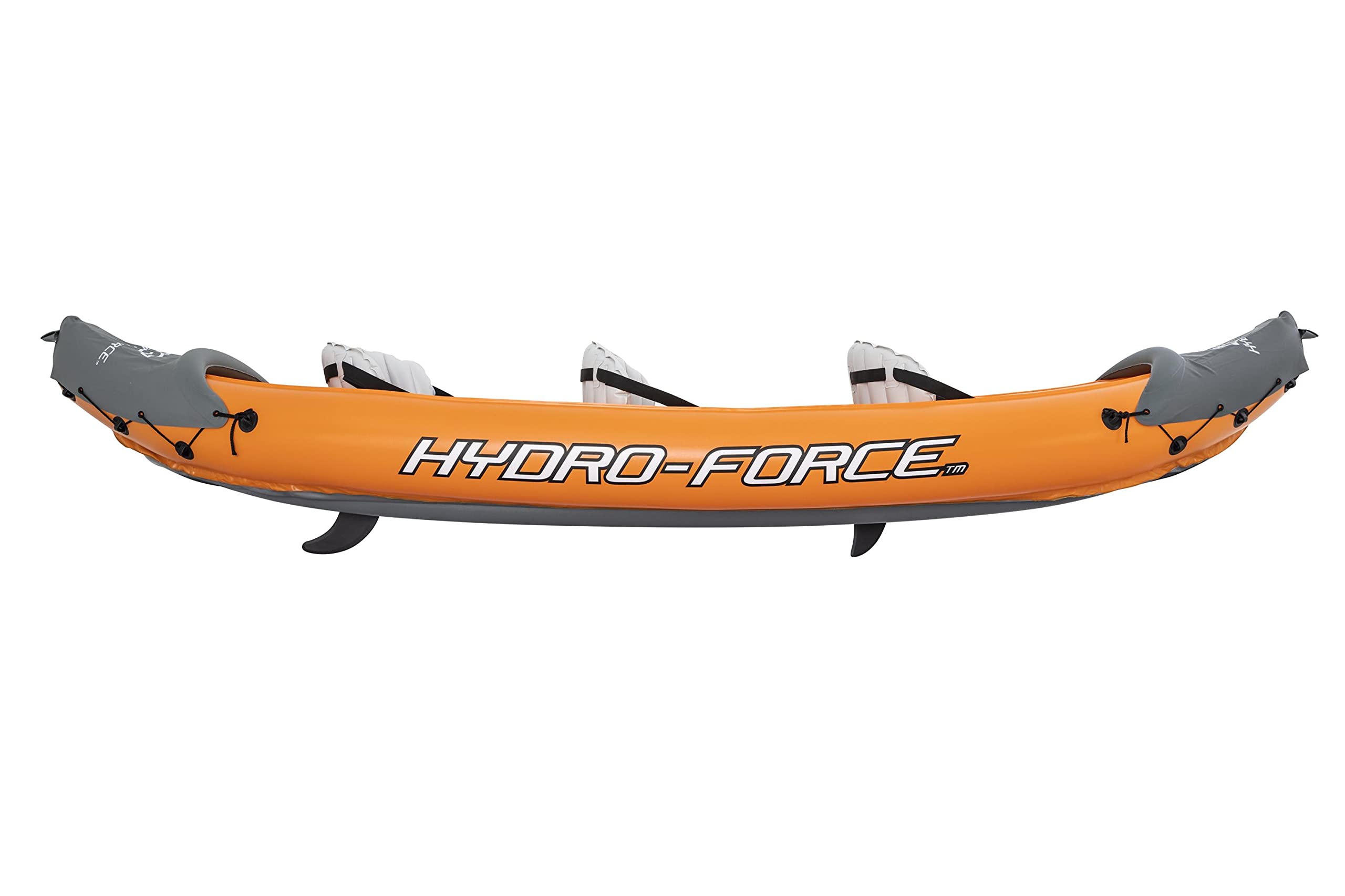 Bestway | Hydro-Force Rapid X3 Kayak| Inflatable Boat Set with Hand Pump, Paddles, Seats, Fins and Storage Bag | Three Seater