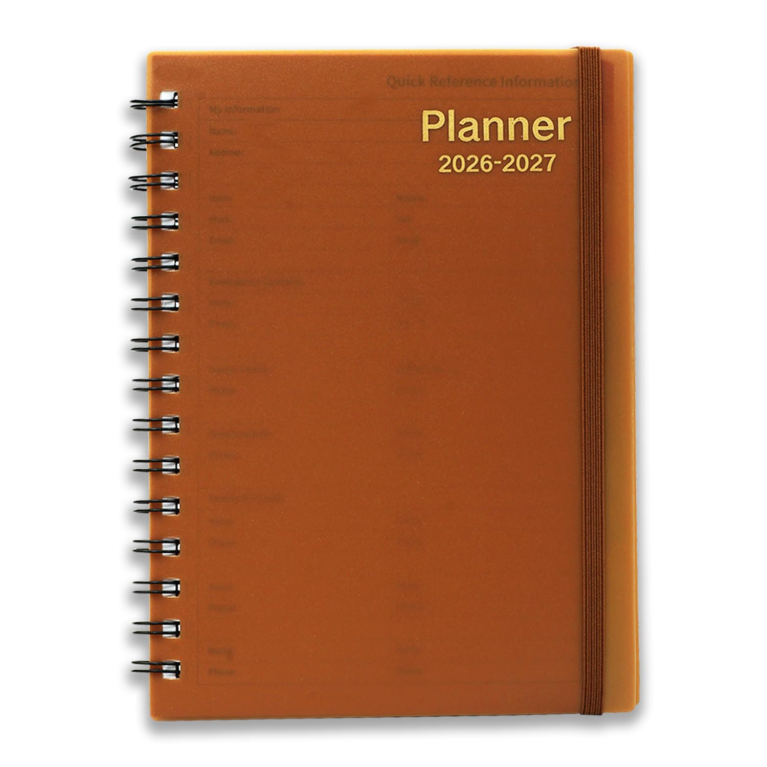 COI 2026 Appointment Book Planner with Weekly ＆ Monthly Spread Dated Notebook Journal 18 Months Diary (Brown)