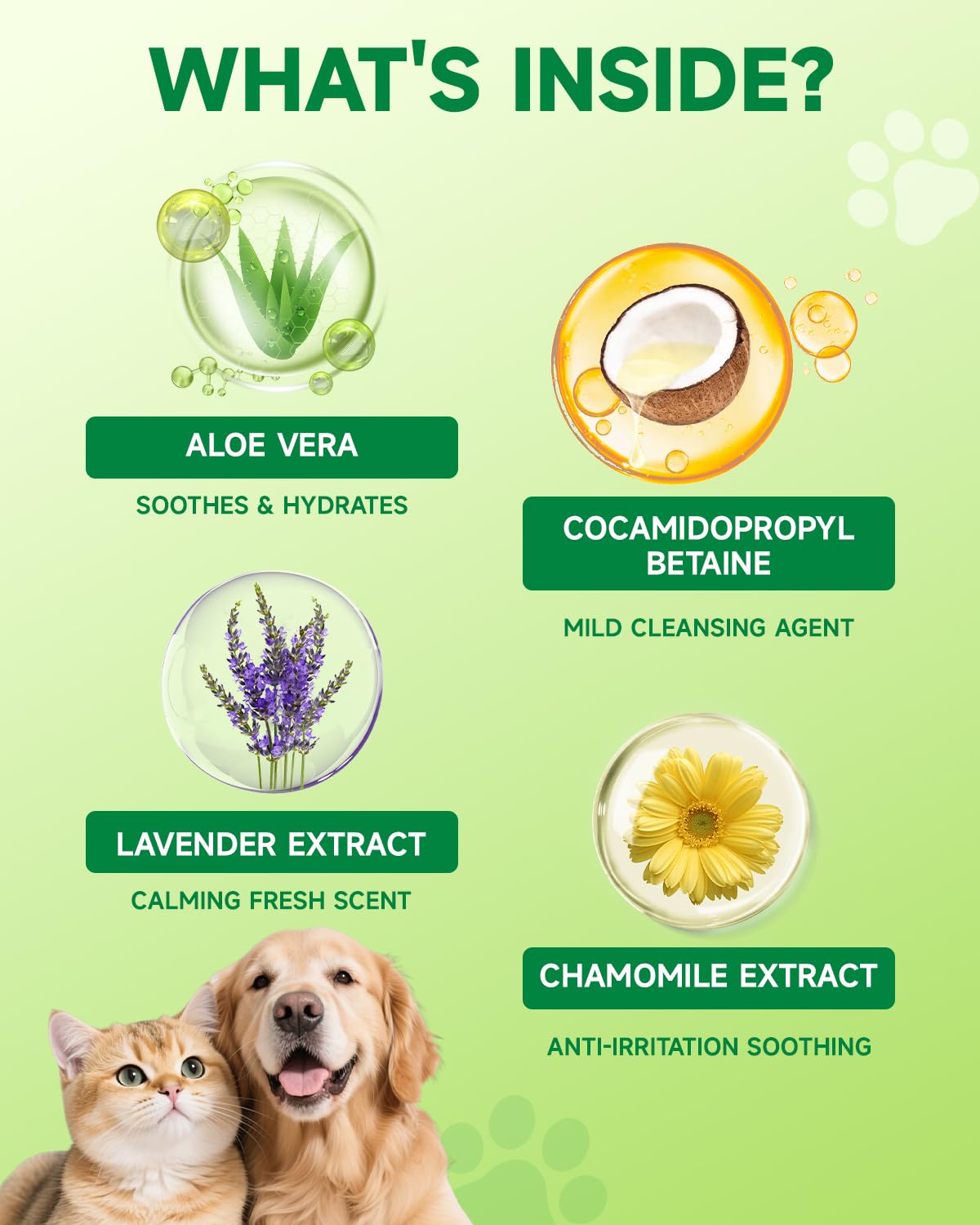 Eagou Diary Dog Ear Cleaner Solution - Cat Dog Ear Infection Treatment, Removes Debris, Wax, Odor, Itch Relief - Pet Ear Wash, Flush and Care with Aloe, Lavender, Chamomile, Ear Drops for Dogs Cats - image 3