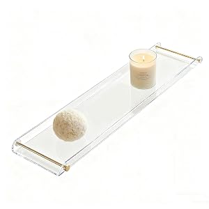 Acrylic Bathtub Tray NEWRAIN Clear Bath Caddy Tub Table Unique House Warming Gifts New Home Anniversary and Wedding