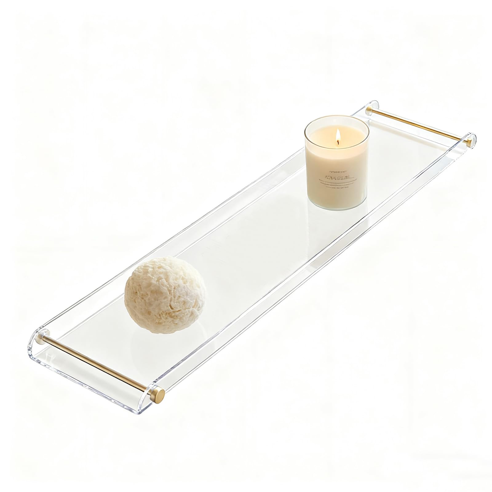 Acrylic Bathtub Tray NEWRAIN Clear Bath Caddy Tub Table Unique House Warming Gifts New Home Anniversary and Wedding