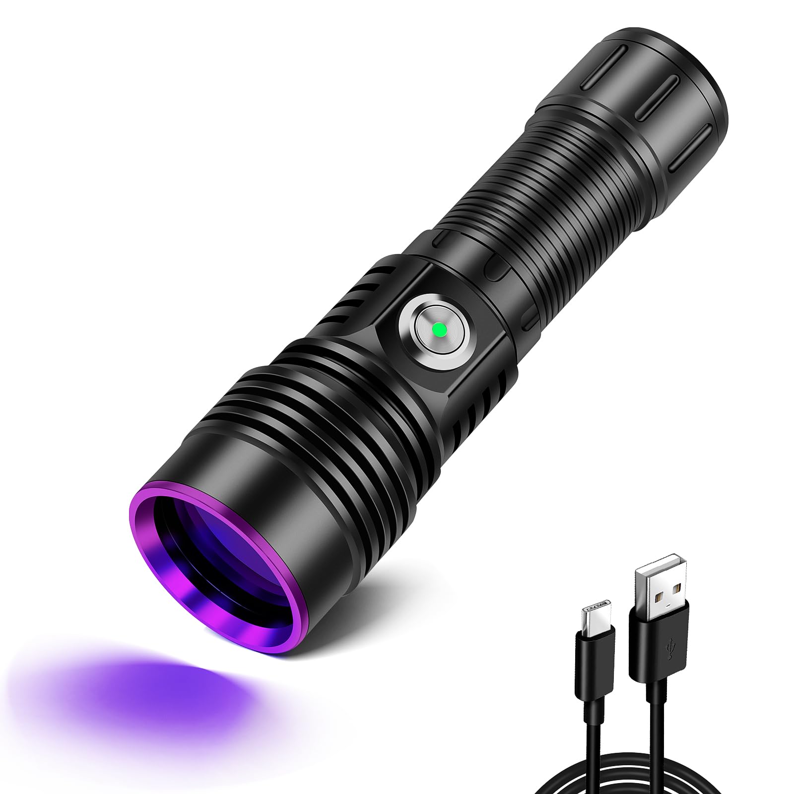 Amazon.co.jp : ブラックライト 365nm 20W 無段階調光 UVライト 充電式