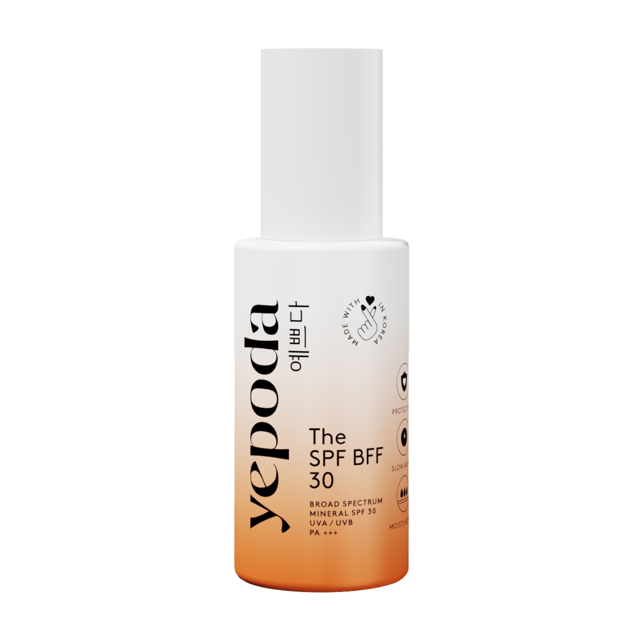 The SPF BFF, Tinted Mineral Broad Spectrum Sunscreen SPF 30 PA+++, Protective & Nourishing, Vegan Korean Sun Cream for All Skin Types, 50 ml