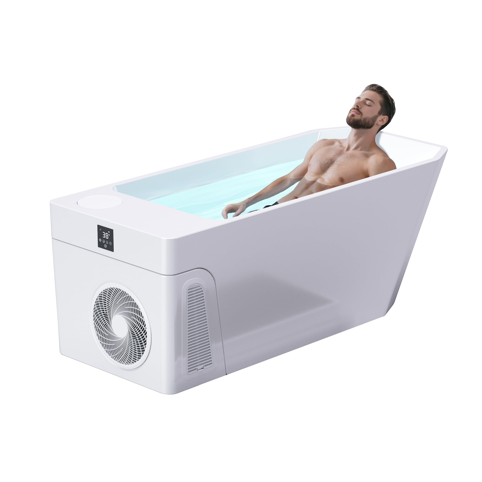 Deeptime Smart Ice Bath Tub Gen3 with Chiller 32F-104F Cold Therapy White