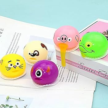 Vomiting Egg Stress Ball, Round Vomiting Yolk Egg, The Puking Stress Egg Include Slime, Novelty Stress Relief Squeeze Toys, Vent Stress Tricky Game Relief Toys