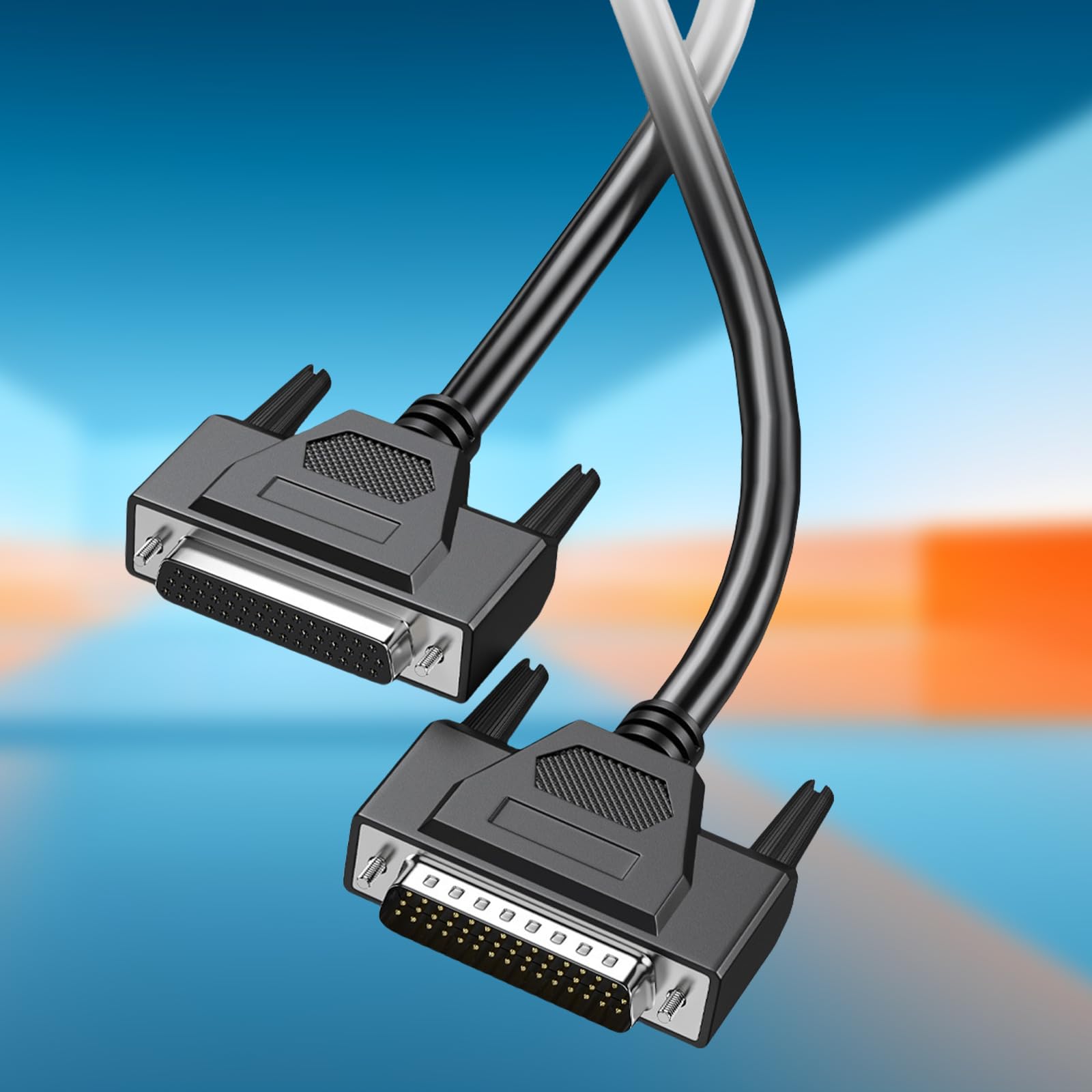 PVC DB44 Stecker auf Buchse/Stecker, Aluminiumfolie und Geflecht, paralleler serieller Anschluss für Computer und Maschinen