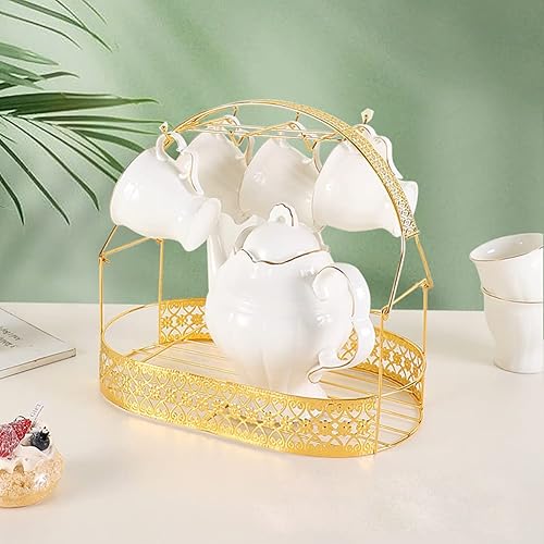 Miniatura 5 de Soporte para tazas de café, soporte para tazas de café, organizador de platos, soporte de almacenamiento de hierro para mostrador, gabinete, mesa,