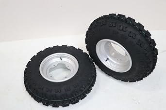 21x7x10 front tires + wheels rims fits Yamaha Banshee Raptor YFZ450 SILVER