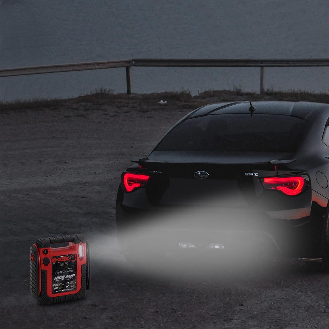 1800 Amp Car Jump Starter Portable Battery Charger, 20000 mAh Emergency Supply Power Pack (Up to 6 L Gas or 6 L Diesel Engine), 12V Auto Lead-Acid Battery Booster with LED Light & USB Ports