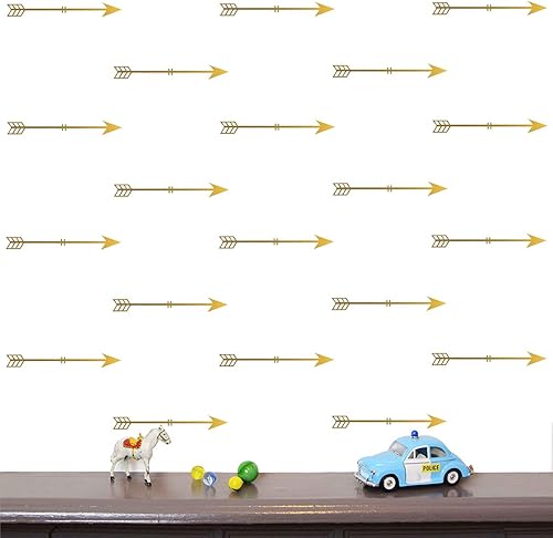 Melissalove Calcomanías de pared de flecha, 64 unidades, calcomanías de flechas de vinilo, calcomanías de pared, decoración geométrica, patrones de