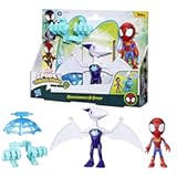 Spidey and his Amazing Friends Marvel Dino-Webs Ghostasaurus & Spidey 4-inch-Scale Spider-Man Action Figure Set, Toys for Kids Ages 3 and Up