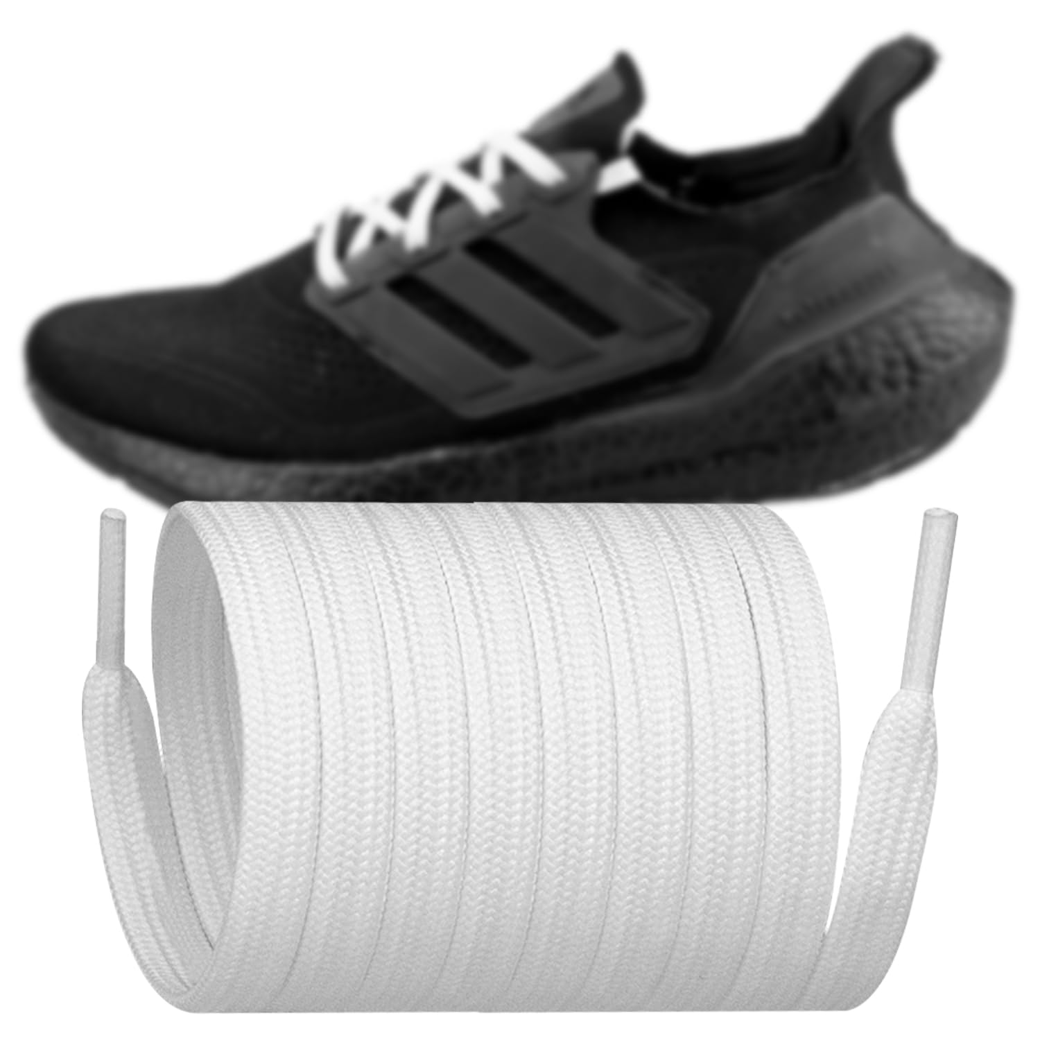 Endoto Replacement Flat Shoelaces for Adidas Ultraboost 19/20/21/22/23  1.0/2.0/3.0/4.0/5.0 Sneakers, White : Amazon.de: Fashion