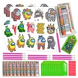 Shinyeagle 32PCS Kid's Valentine's Day Cards Diamond Painting Kits Among-us Toys Astronaut Gifts for...
