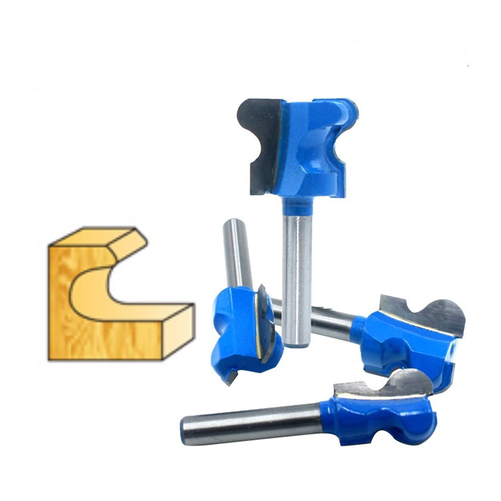 Fraise à double doigt 1/4 tige 6 35 mm durable en acier tungstène outils de travail du bois pour couper les armoires