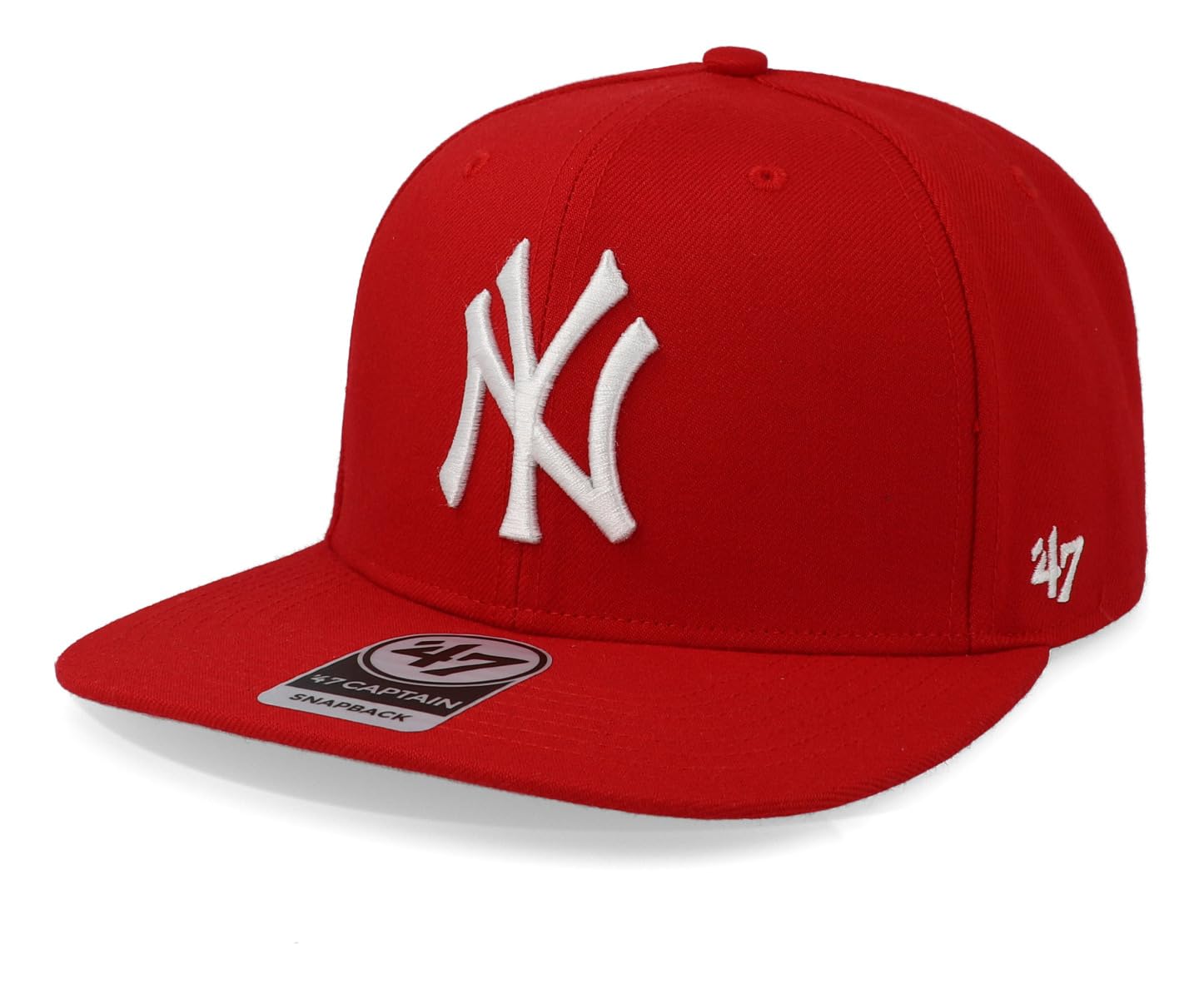 Men's Red 47 Brand Snapback Cap - No Shot New York Yankees