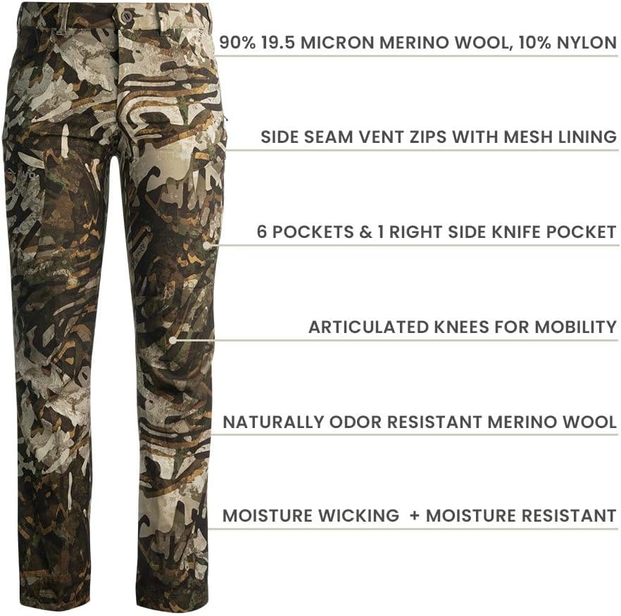 TUO Velocity Merino Pants - All-Season Performance, Moisture-Wicking, and Durable Hunting and Outdoor Pants for Men - Image 3