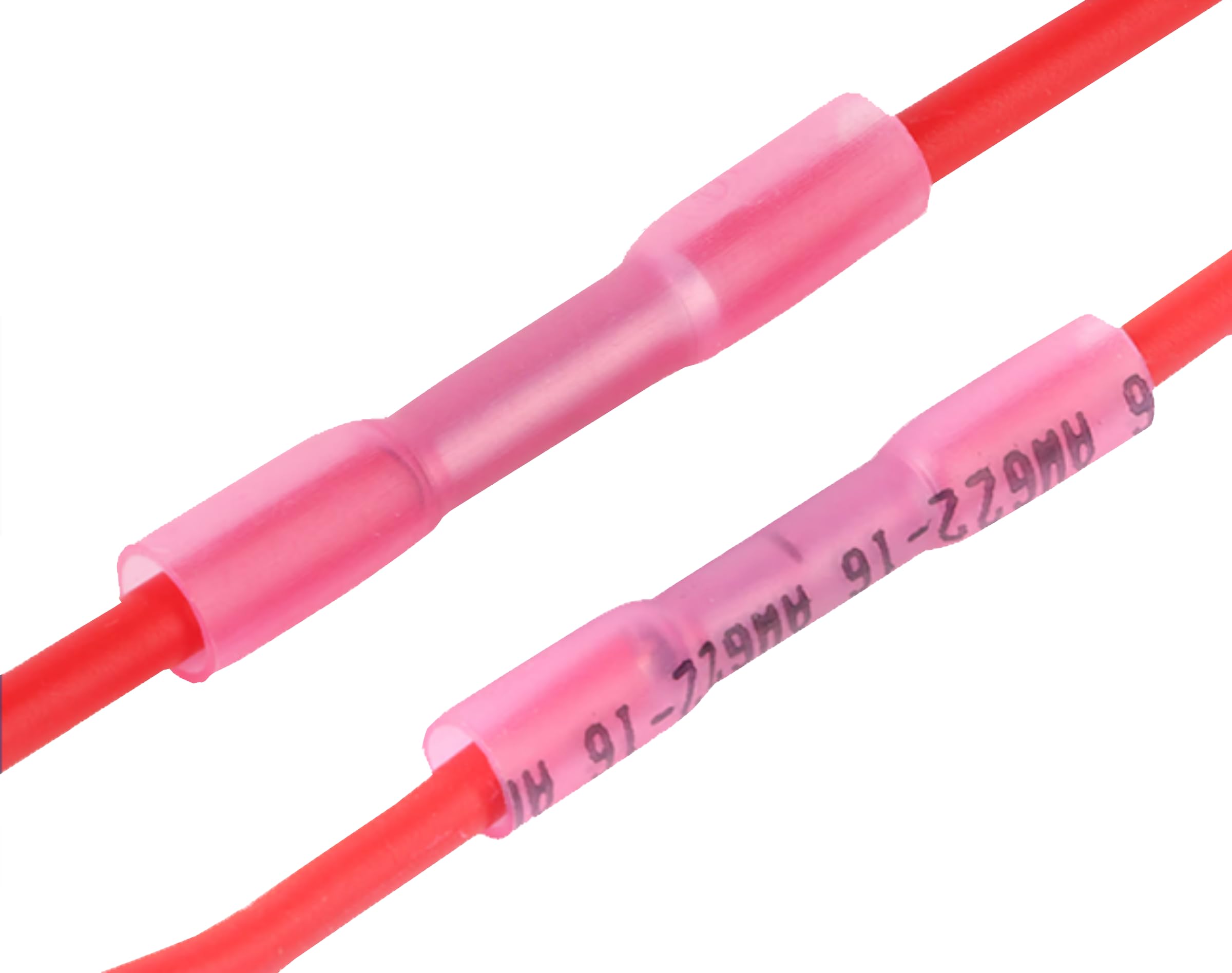 200 sztuk złączy termokurczliwych doczołowych klasy morskiej – wodoodporne złącza wtykowe do przewodów 22-16 AWG (czerwone) – ocynowana miedź, klejone, mocne zaciski