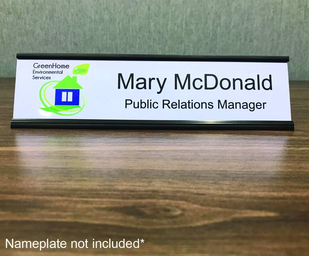 Desktop Office Nameplate Holder (5-Pack, 8" x 2")